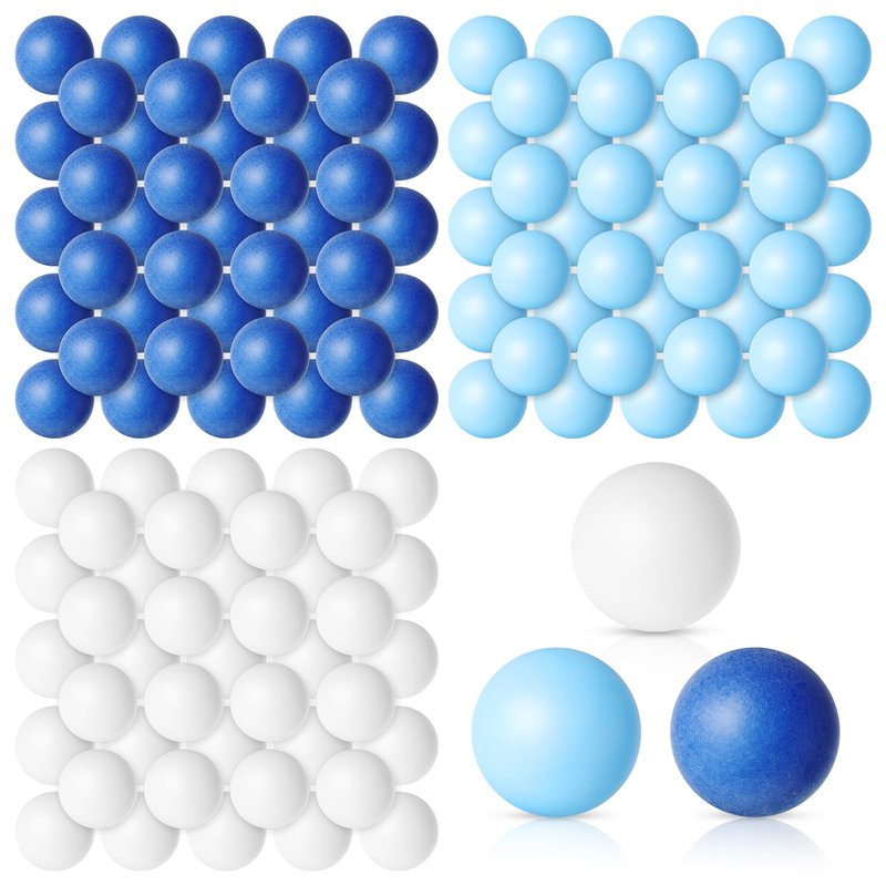 Libima 120 Pack Colored Table Tennis Balls 40 mm Plastic Balls Bulk for 4th of July Carnival Wedding Pool Games, DIY Arts, Pet Toys, School Patriotic Activities(Dark Blue, Light Blue, White)