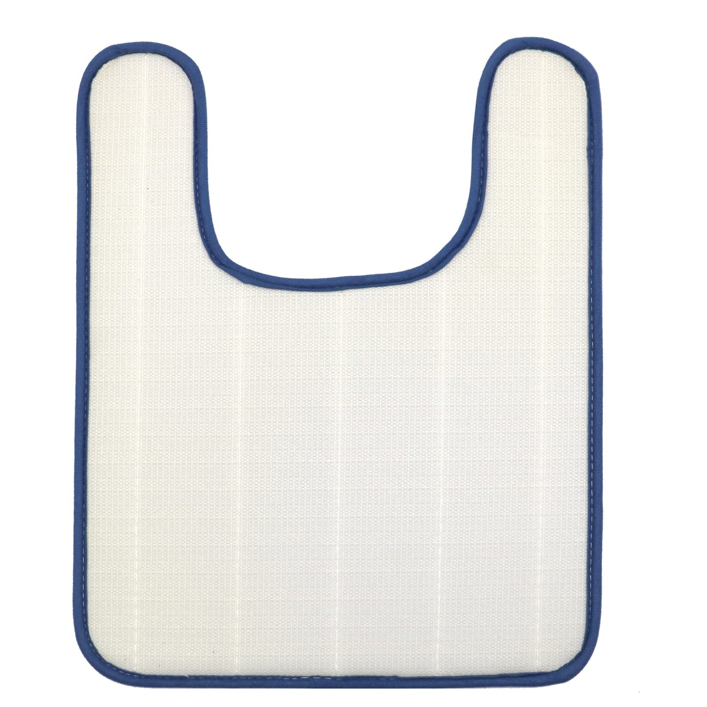 Lifup Soft U-Shaped Bathroom Rug, Memory Foam Bath Mat, Non Slip Water Absorption Dry Fast Toilet Mat, Bathroom Floor Mat Navy Blue 1.3 x 1.6 Feet