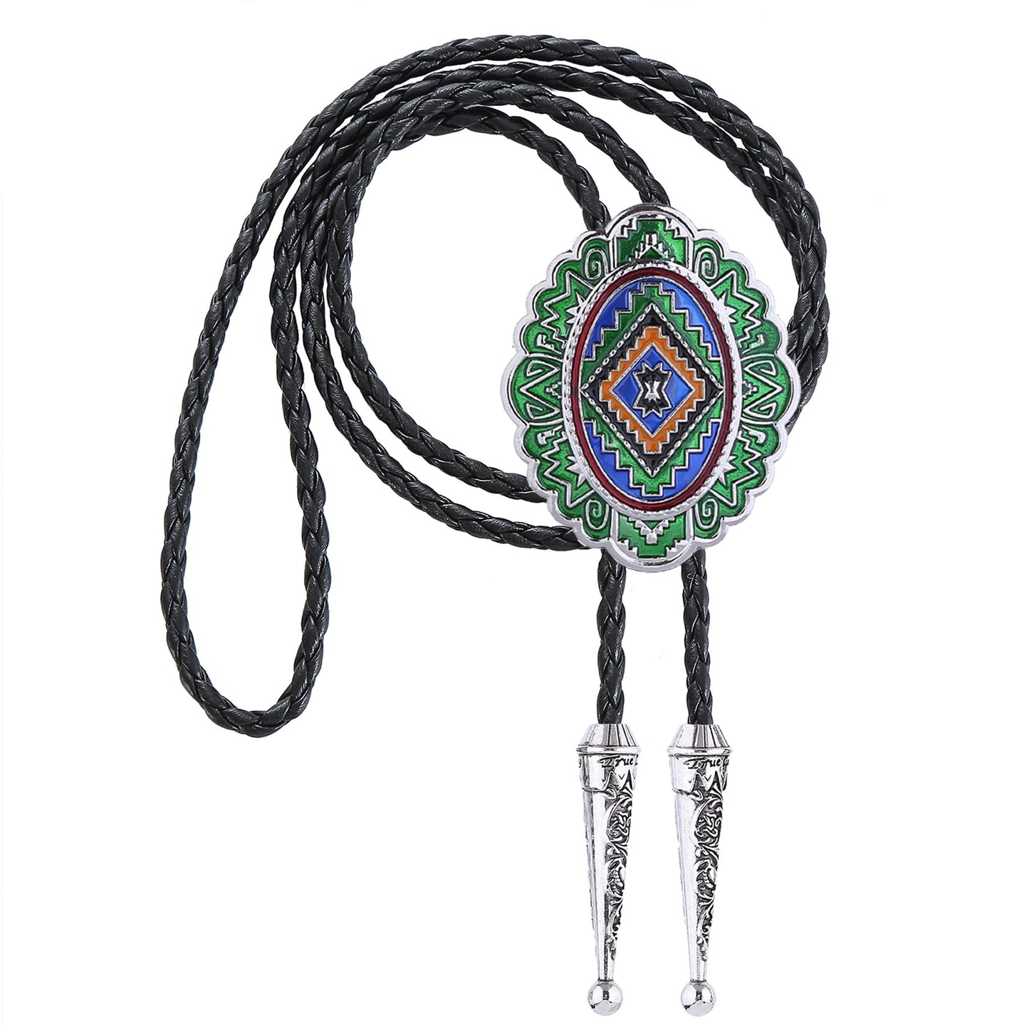 GelConnie Bolo Ties for Men Women Vintage Bolo Tie Western Cowboy Leather Necktie Native American Tie Cowboy Shirt Accessories
