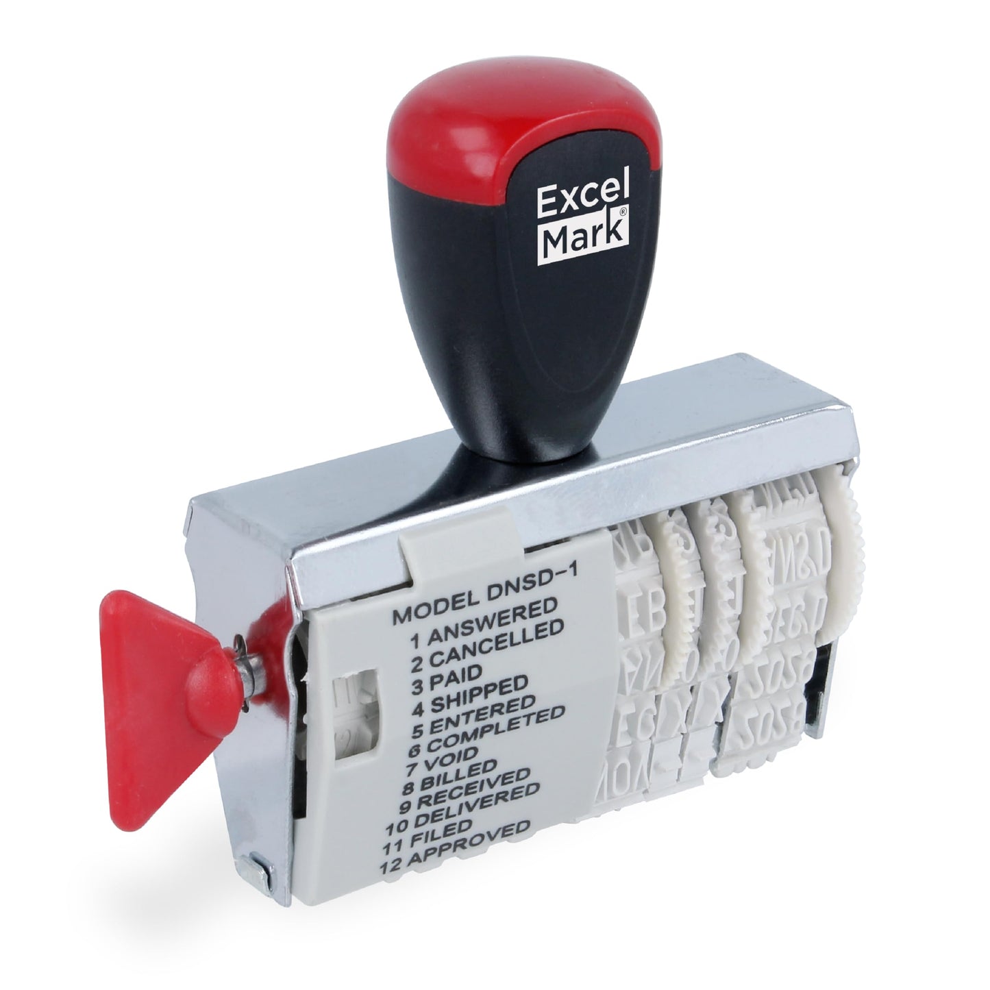 ExcelMark 12 Phrase Dater Rubber Stamp