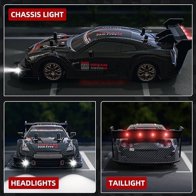 RC Drift Car 1:20 High Speed 4WD Remote Control Car with Cool Lighting 30km/h Racing RC Drifting Cars Gifts for Adults for Drift and Race