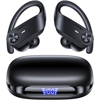 Hybrid Active Noise Cancelling Ear Buds Wireless 80 Hrs Playtime Hi-Res Stereo Quality Earbuds with Transparency Mode Bluetooth Headphones with Earhooks Sports ANC Earphones for Running Working Travel
