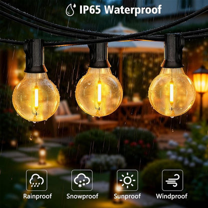 echosari Outdoor String Lights with APP Control, 200FT G40 LED String Lights for Outside with 84 Shatterproof Bulbs, Hanging Patio Lights for Balcony Apartments Backyard, Bistro,Garden, Porch, Party