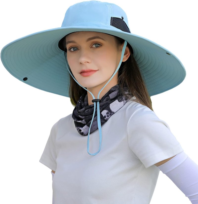 Wide Brim Sun Hat - UV Protection for Men & Women | Ventilated Summer Fishing & Hiking Hat