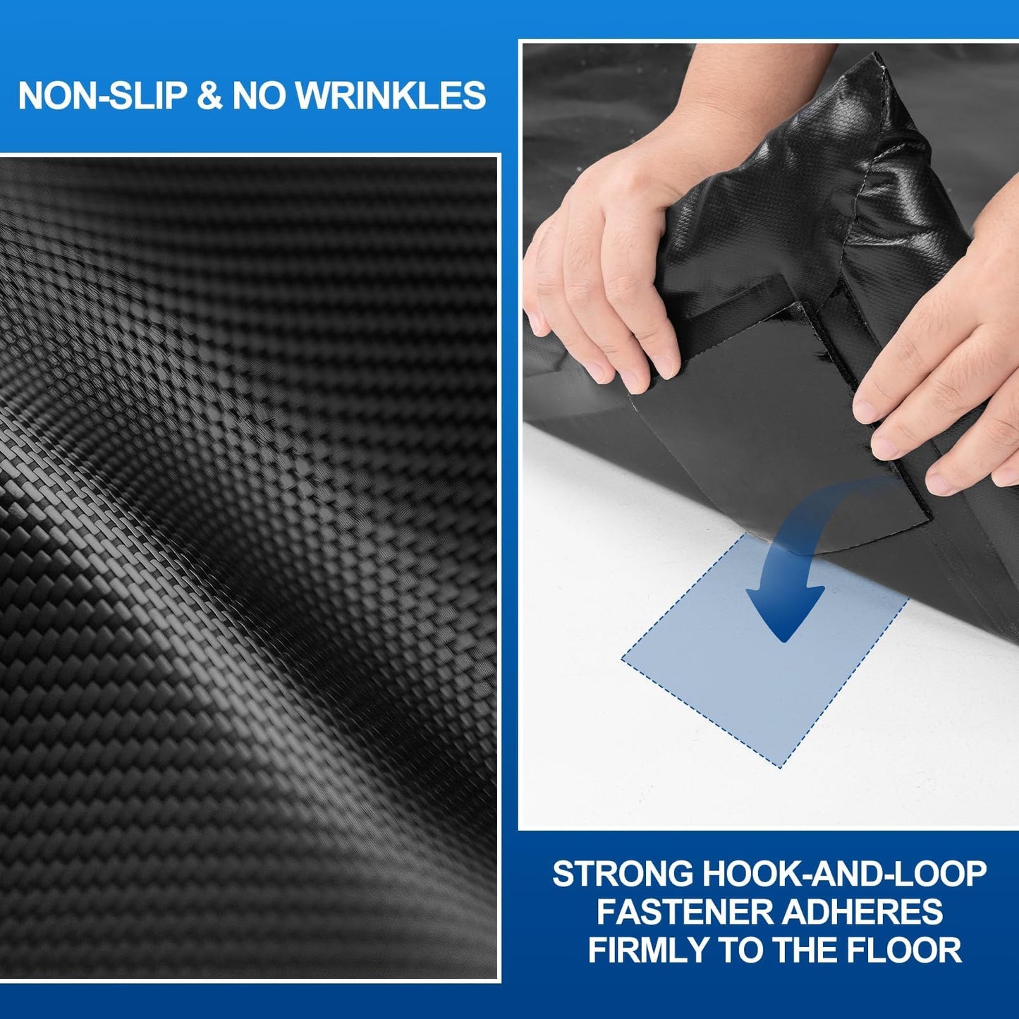 HolaDream Non-Slip Garage Floor Mat(7'X9'), Upgraded PVC Containment Mat with a Rubber Wiper and Stay Put Corners - Heavy Duty Waterproof Protection from Snow, Rain and Mud for Cars, SUV, Trucks