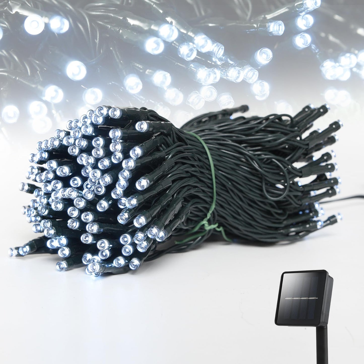 Dailyart Solar String Lights Outdoor, 82ft Cool White Solar String Lights 200 Led Solar Fairy Lights for Outside Waterproof 8 Lighting Mode Solar Lights for Outside,Garden,Courtyards,Trees