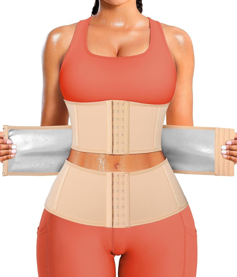 Waist Trainer for Women - Segmented Corset Shapewear & Sweat Trimmer | Adjustable Workout Belt