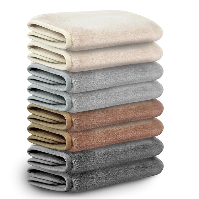 Nugilla Makeup Remover Cloths, 8 Packs Makeup Remover Towels Reusable Face Wash