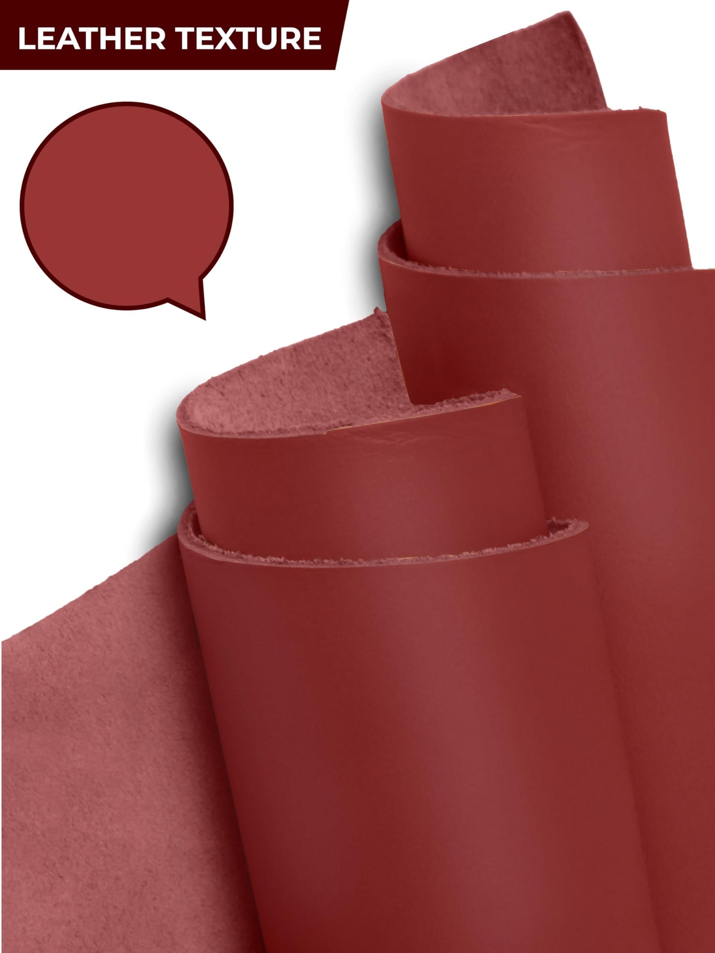 Tooling Leather Full Grain Sheets Genuine Cowhide Leather 1.8mm-2.0mm Thick Piece for Sewing Hobby, Crafting Leather Work Maroon 6"x12"