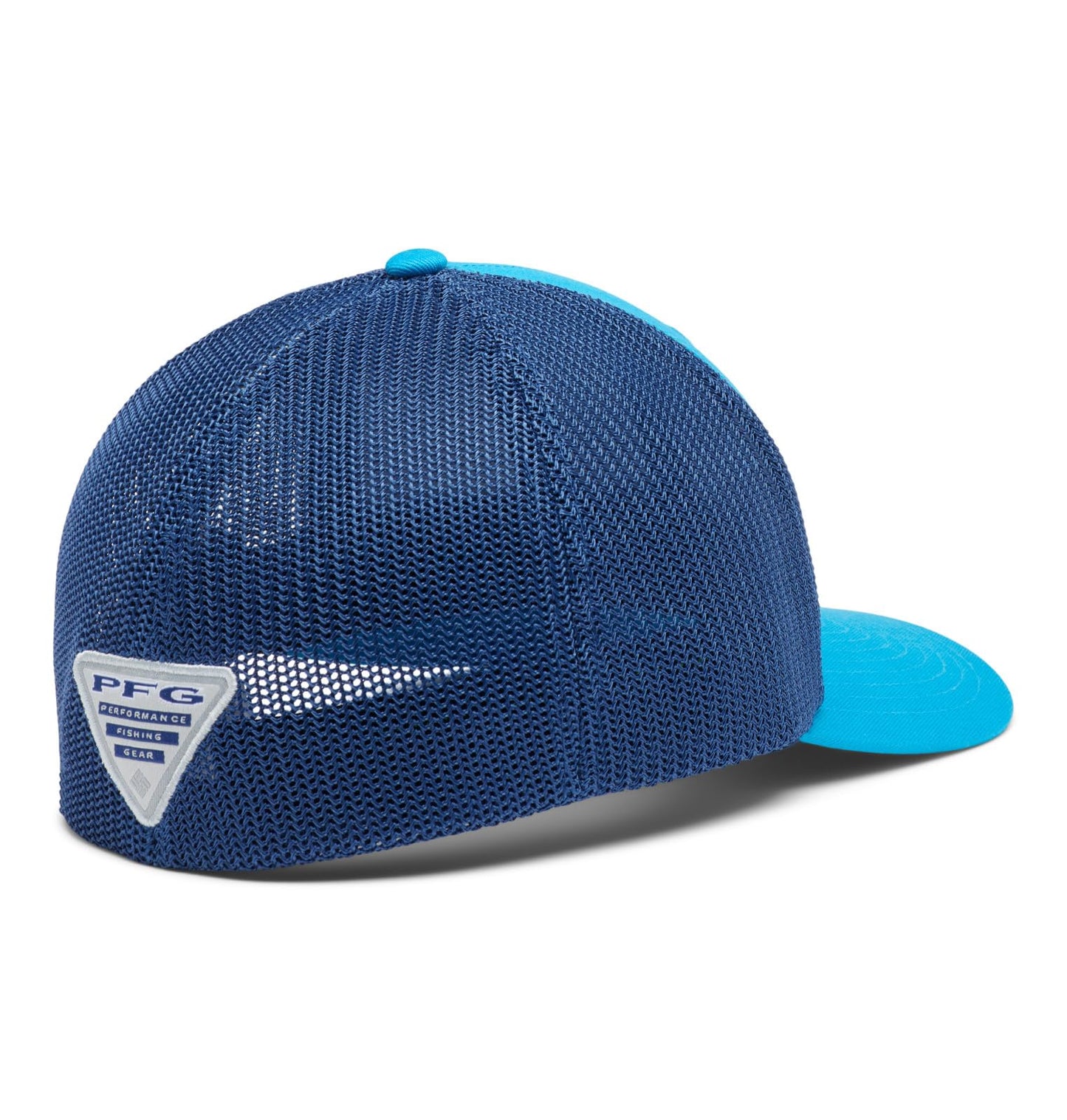 Columbia Unisex PFG Logo Mesh Ball Cap - High Crown, Pool/Carbon, XX-Large