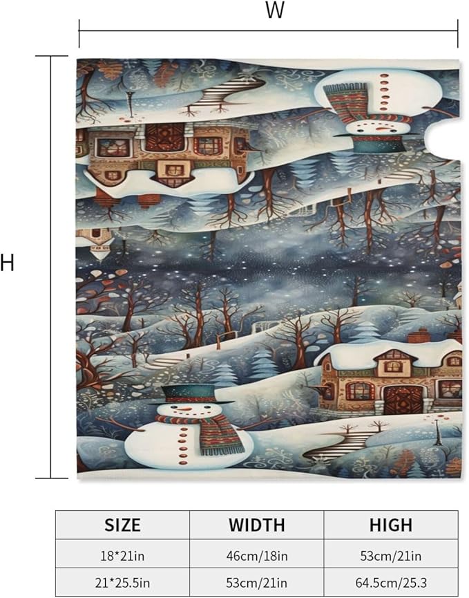 DADABULIU Mailbox Covers Snowman Forest Winter House Snowman Forest Winter House Magnetic Letter Post Box Cover Standard Size 21 x 18 Inch Garden Yard Home Decorative