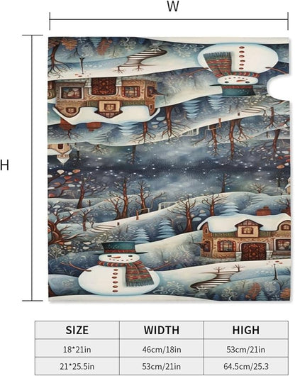 DADABULIU Mailbox Covers Snowman Forest Winter House Snowman Forest Winter House Magnetic Letter Post Box Cover Standard Size 21 x 18 Inch Garden Yard Home Decorative