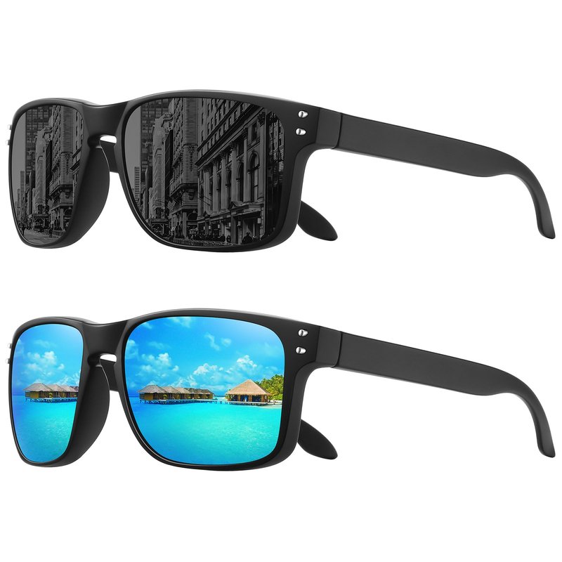 MEETSUN Polarized Sunglasses for Men Women Sports Driving Fishing Glasses UV400 Protection 3Pack-Black+Blue+G15 Lens