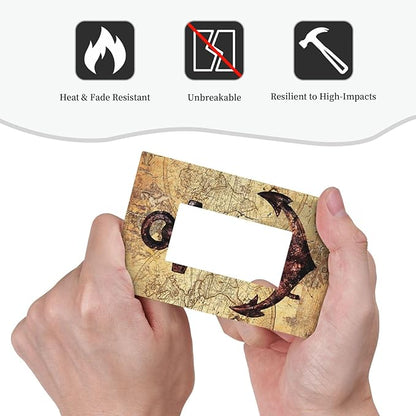 Anchor Nautical Vintage Map Single Rocker Light Switch Covers 1 Gang Outlet Cover Wall Plate Decorative GFCI Switchplate Faceplate for Office Livingroom Home Decor