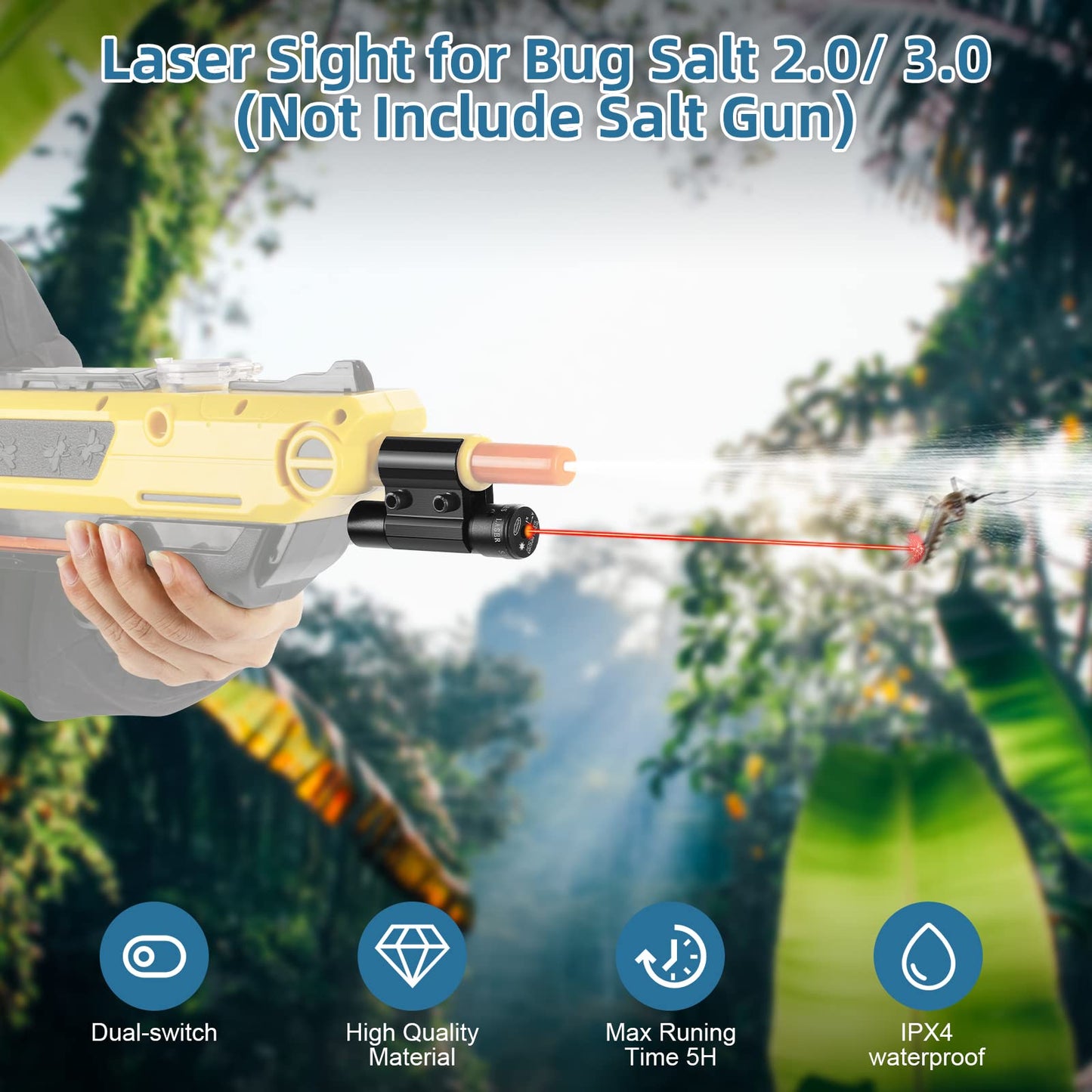Ynleuxgs Red Laser Sight for SplatiBall SRB1200 and SRB400 with 2 Set of the Batteries,Splt Gun Laser Sight Compatible with Airsoft BB Pump