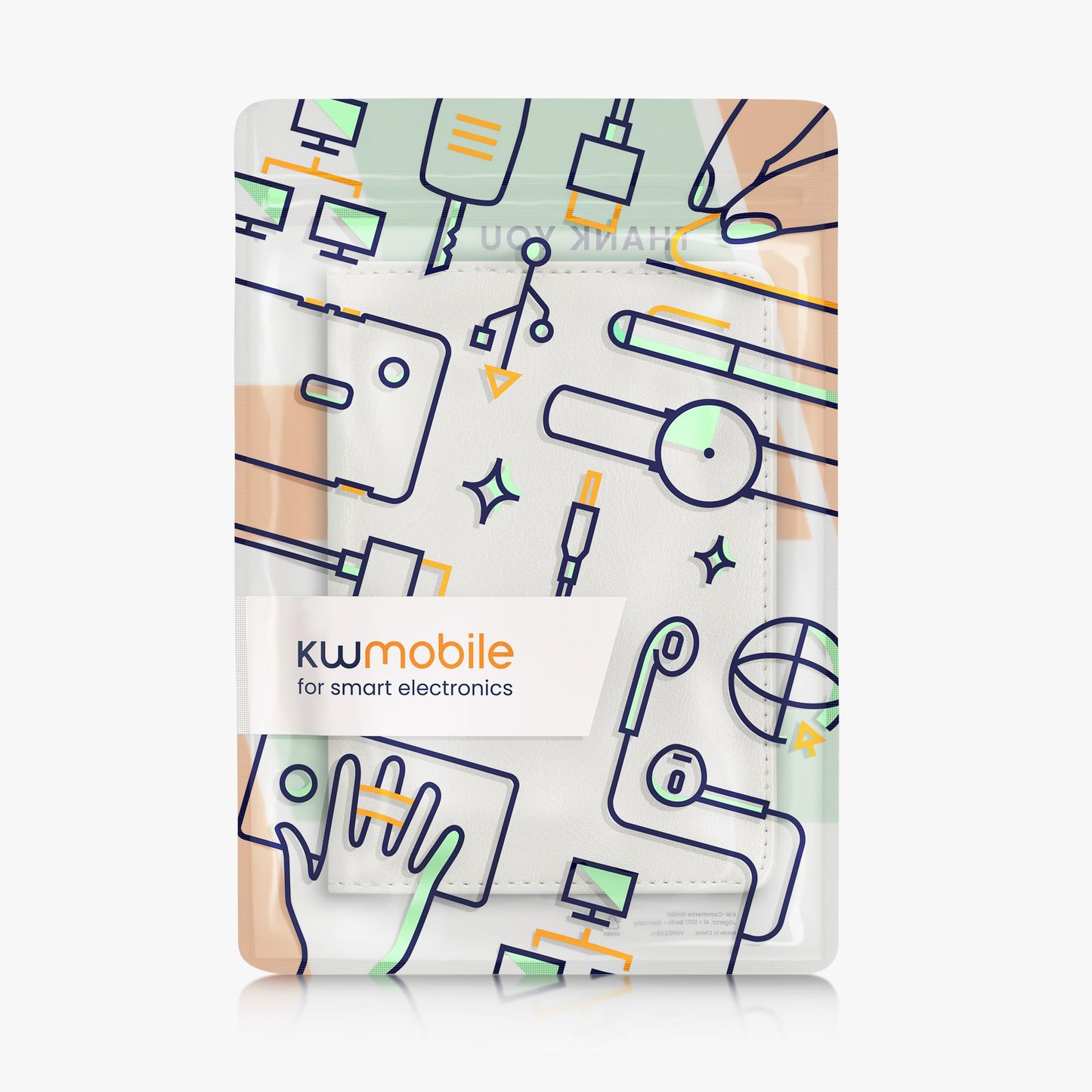 kwmobile Registration and Insurance Holder - Car Document Holder for Vehicle Documents and Cards - PU Leather - Silver