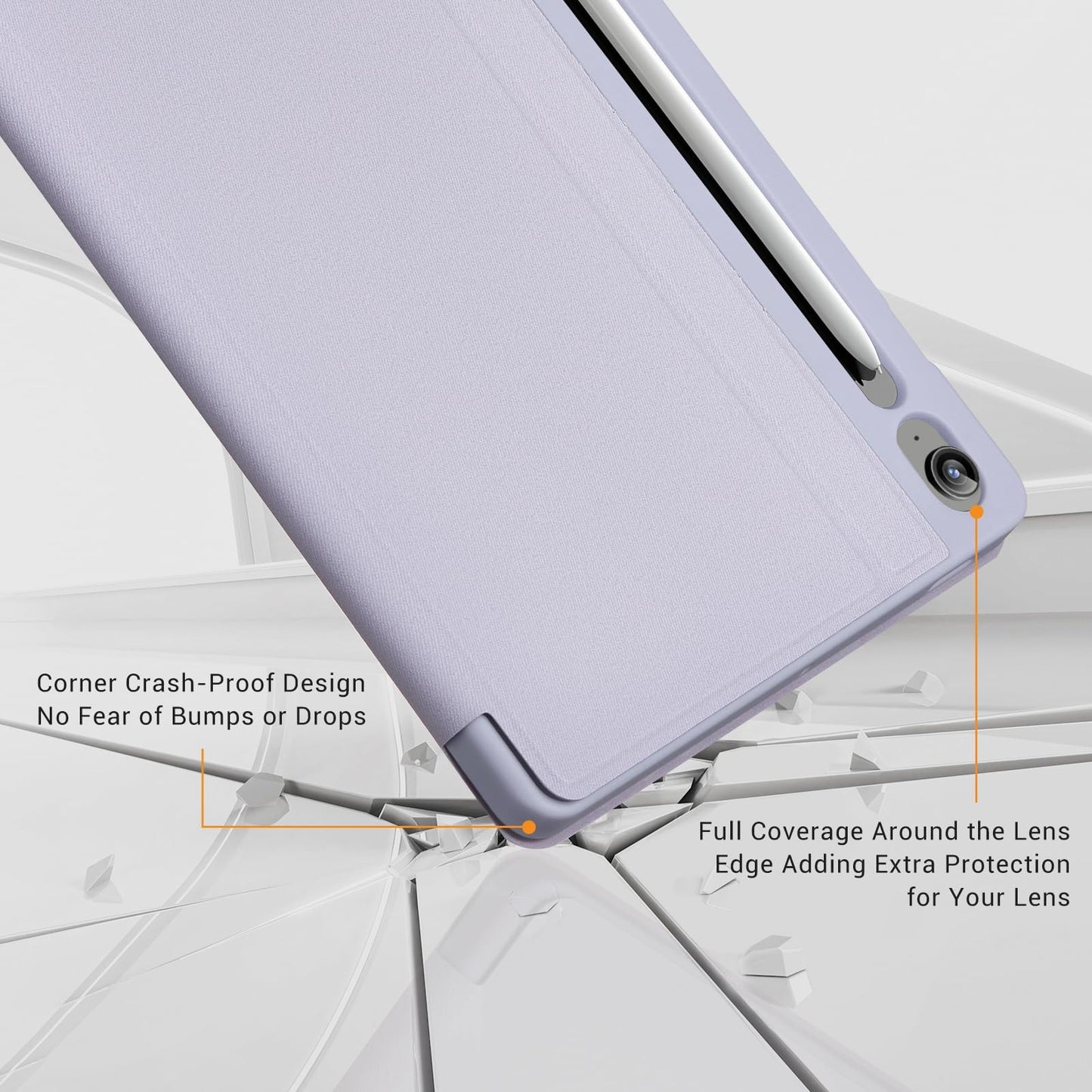 CoBak Case for Samsung Galaxy Tab S10 Lite / S10 FE / S9 FE 10.9 Inch, Protective Smart Auto Wake/Sleep Cover with Anti-Slip Multi-Angle Stand and S Pen Holder, Purple