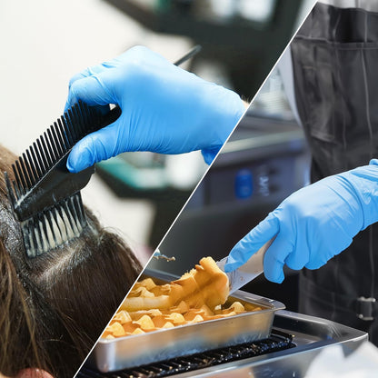 Schneider Nitrile Exam Gloves - M, 100-ct Box,Blue Disposable Gloves, Latex Free, Powder Free, Medical Glove for Cooking, Cleaning, Examination