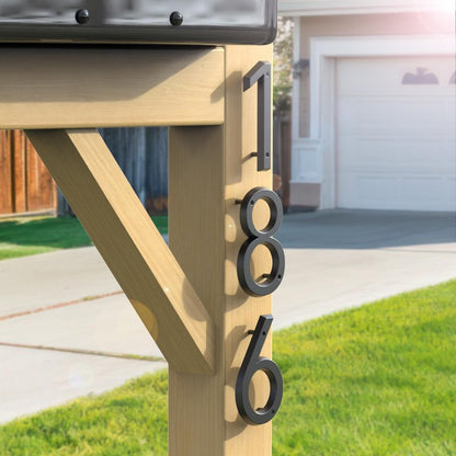 6" Floating House Number for Outside, Metal Modern House Numbers, 3D Modern Mailbox Number, House Address Signs with Nail Kit, Waterproof and Rustproof (1)