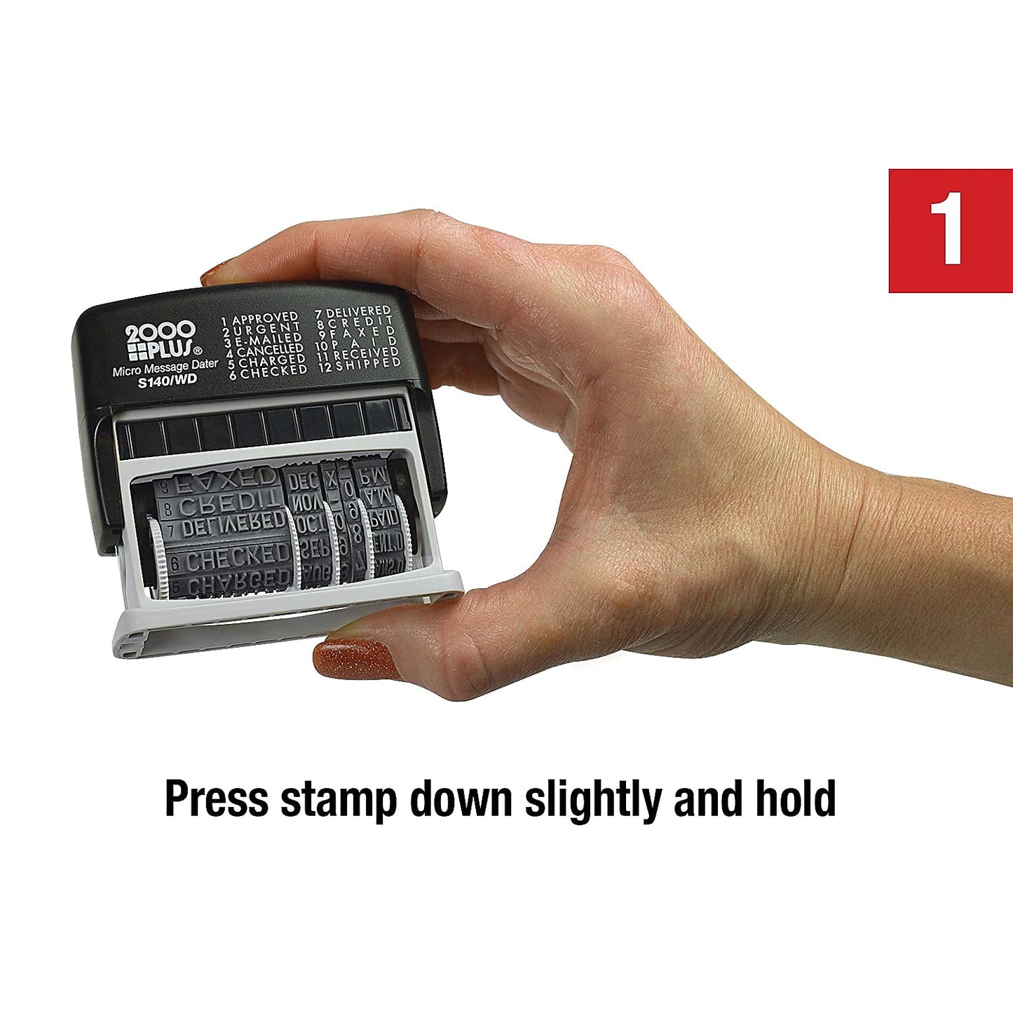 Cosco 2000 Plus Self-Inking Type Size 1 Micro Message Dater (011090)