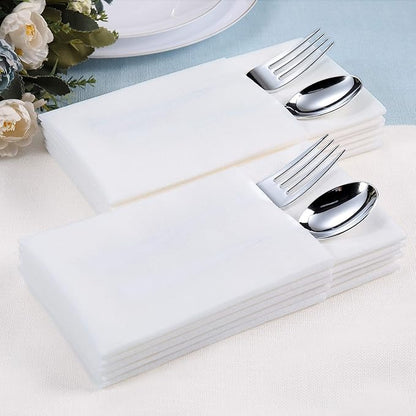 FOCUSLINE 200 Disposable Bathroom Napkins, Linen-Feel Paper Guest Towels
