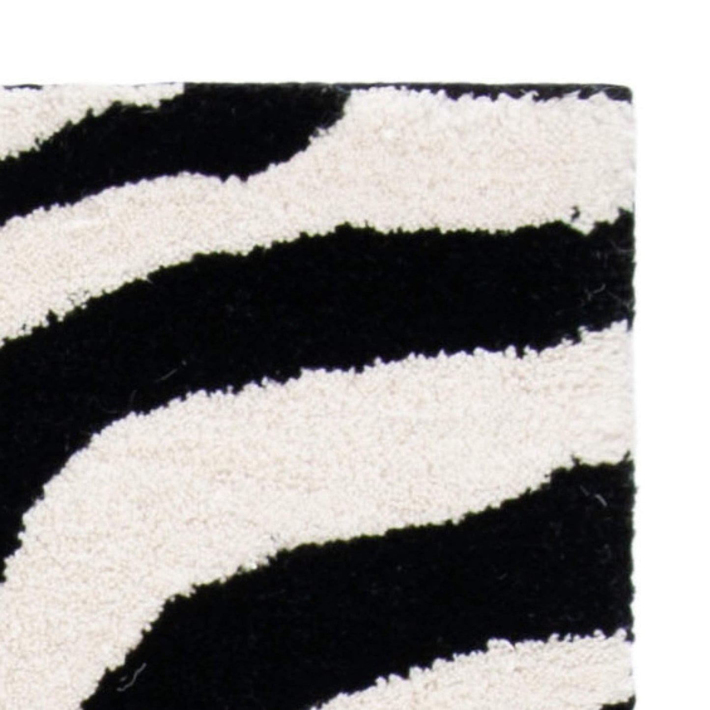 SAFAVIEH Soho Collection 5' x 8' Black / White SOH435A Handmade Premium Wool Area Rug