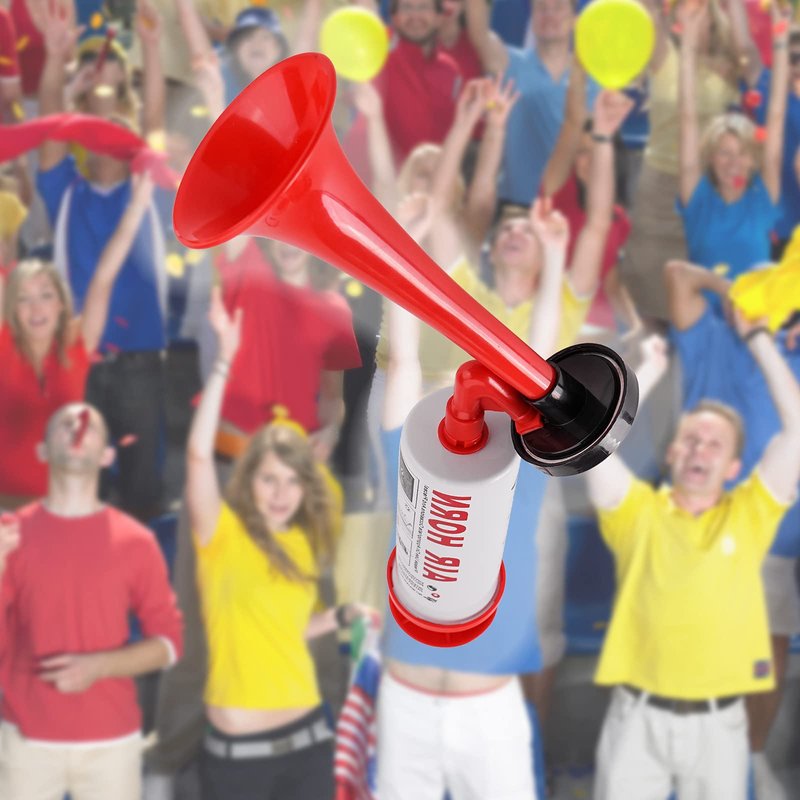 AOLIHAN Handheld Air Horn, Aluminum+ABS Portable Air Pump Horn, Loud Noise Maker Horn for Boats Sporting Events Cheering Camping Soccer Fan Universal Reusable Eco-Friendly