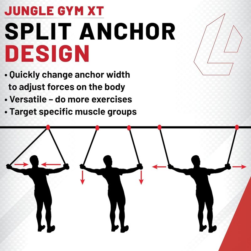 Lifeline Jungle Gym XT Suspension Trainer | Full-Body Workout System for Home Gym, Lightweight & Portable