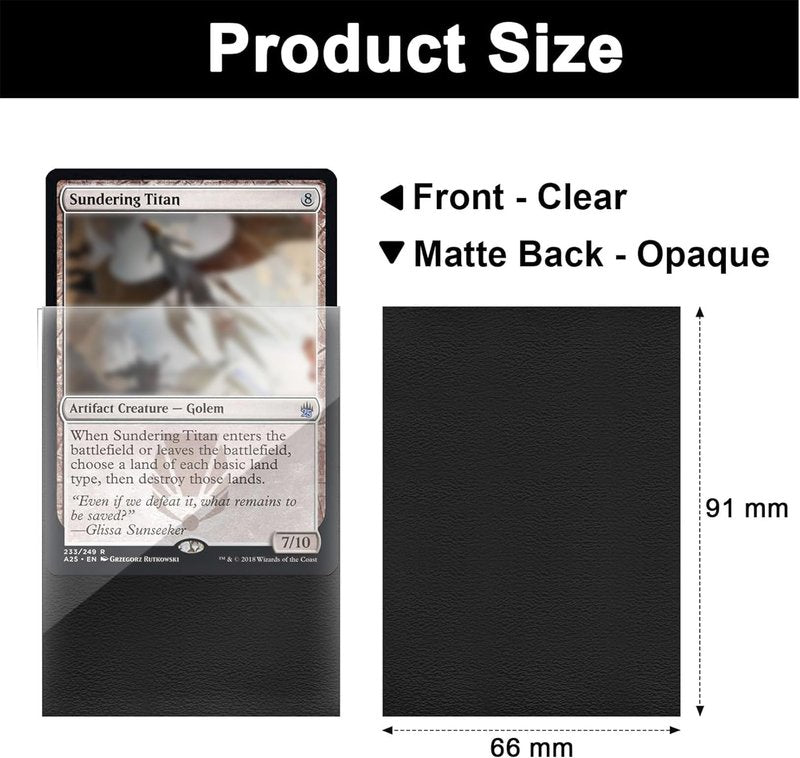 120Pack Card Sleeves for Trading Cards, Matte Card Sleeves Deck Card Protectors, Standard Perfect Shuffling, Sports Cards,Game Card, 66x91mm, White