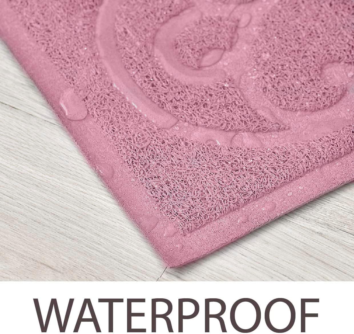 PetLike 2pk 30x18 inch Cat Litter Box Mat, Thick Kitty Litter Trapping Mat, Durable,Waterproof &Washable with Non-Slip Backing, Soft on Kitty Paws and Easy to Clean, BPA Free