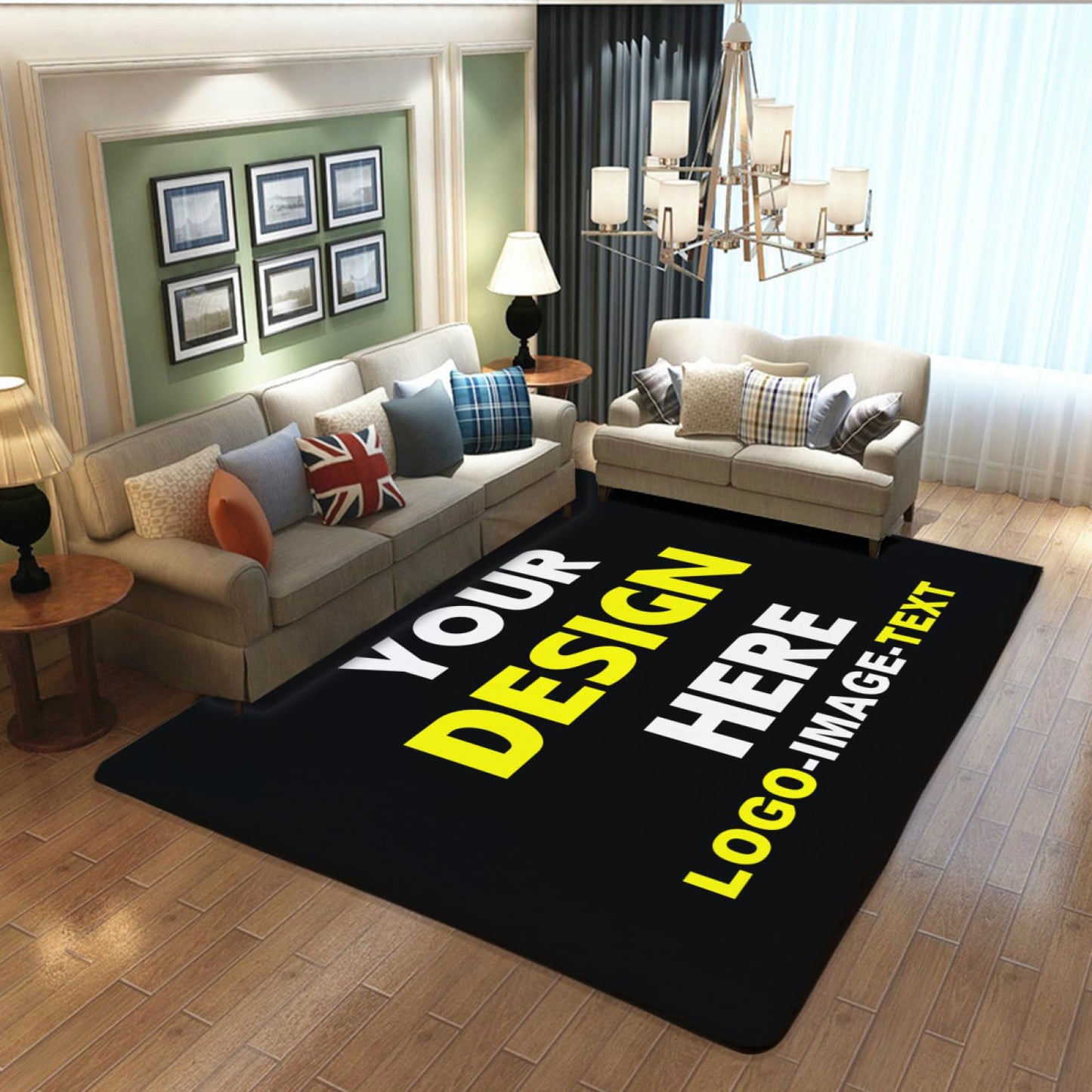 Made USA Personalized Rug Custom Rug Carpet with Your Image Logo Text Photo, Anti Slip Door Mat Decorative for Bedroom Room Office Balcony Sign Gifts 20 x 32 Inch