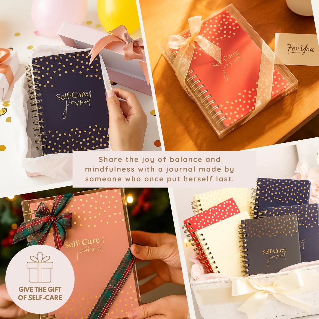Daily Self Care Journal for Women - A5, Wellness Journal with Prompts - Goal Journal for Happiness,Mindfulness,Productivity & Personal Development - Reduce Stress & Improve Mental Health - Pink