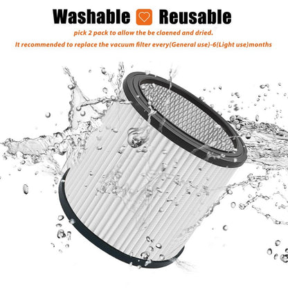 LVJUSEN 08 2566B Repalcement Cartridge Filter for Stanlay 5-18 Gallon Wet/Dry Vacuums, Compatible with SL18115/SL18115P/SL18116/ SL18116P/SL18191P/SL18199P/SL18117 Wet/Dry Vacuum-2 Pack