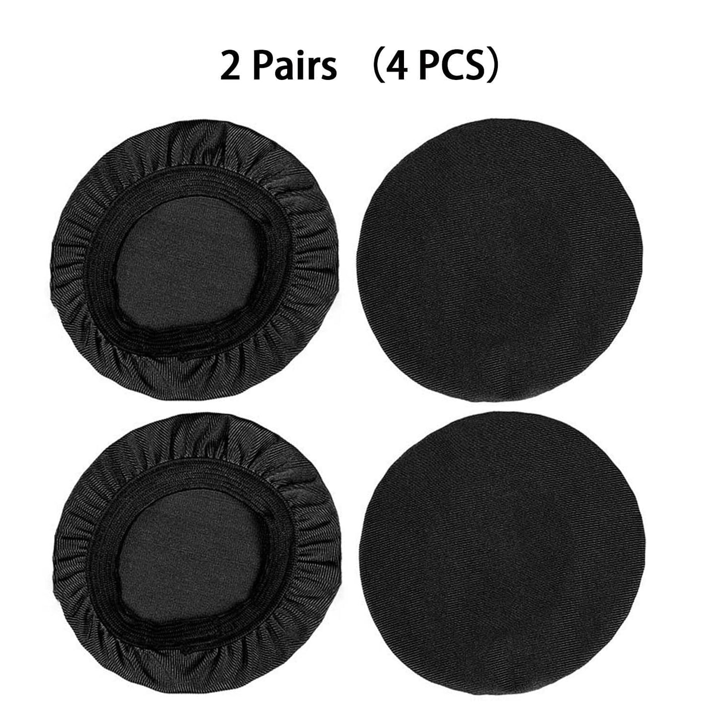 HAOQUOOU 2 Pairs Headphone Earpad Covers，Replacement Earpads Cushions， Headphone Sweat Covers Washable and Stretchable Ear Pads Protectors for Gym Libraries, Studying Gaming (9-11 cm)