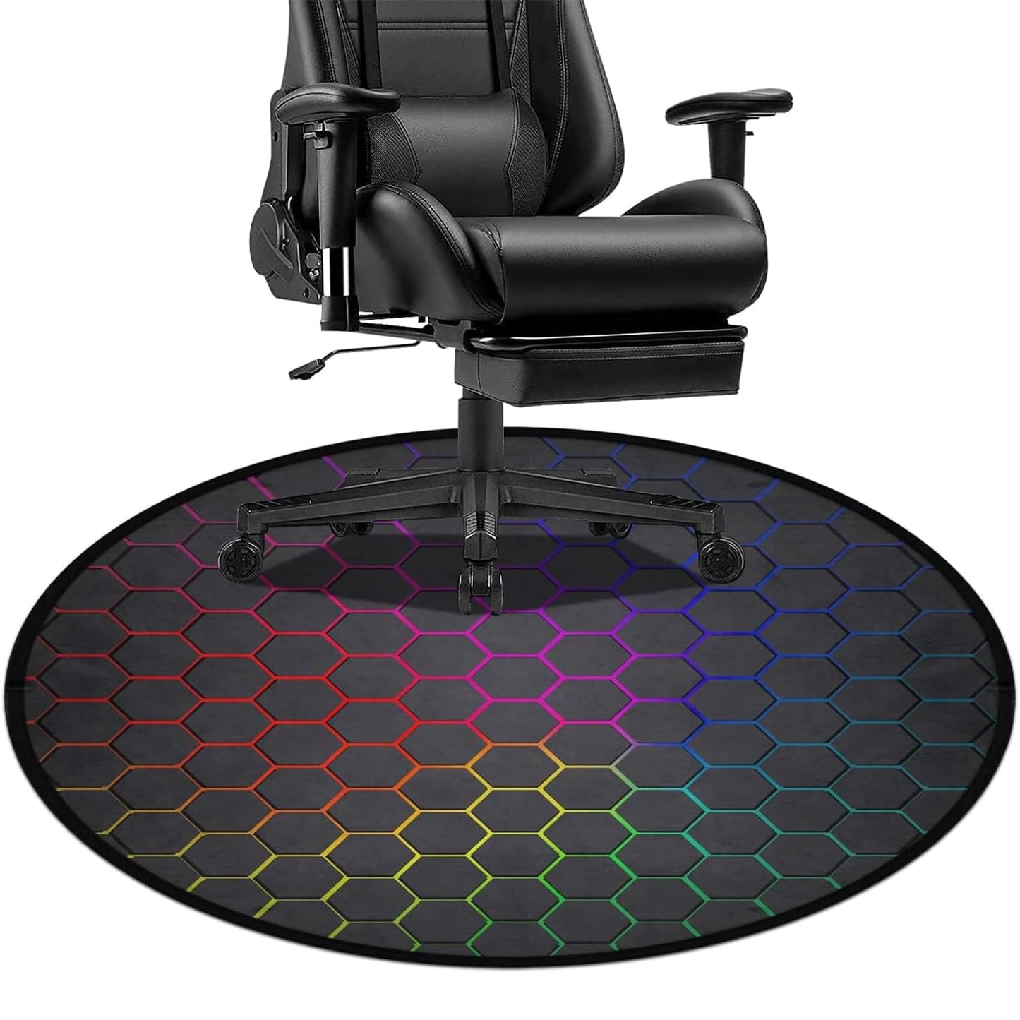 keepcute Gaming Chair Mat 47inch for Hardwood Floor Anti-Slip Office Chair Mat for Hard Floor Carpet Mat Computer Desk Mat Floor Protector for Office Gaming Room 4 ft
