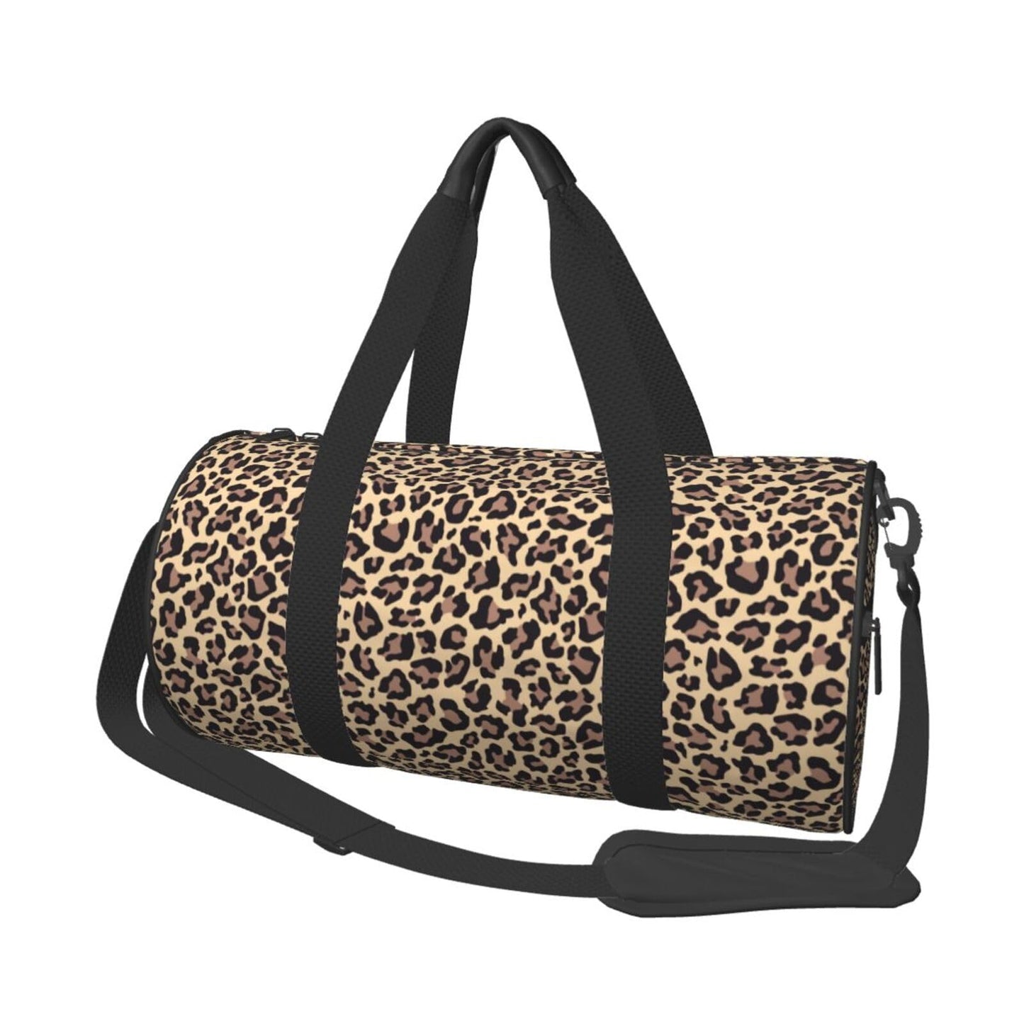 Gbuzozie Leopard Print Gym Duffle Bag Foldable Cheetah Lightweight Carry On Weekender Travel Duffel Bags Sport Bags For Fitness Yoga Beach Swim Men Women