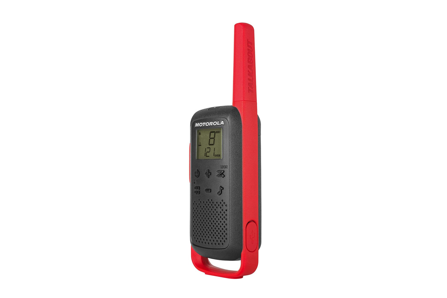 Motorola Solutions, Portable FRS, T210, Talkabout, Two-Way Radios, Rechargeable, 22 Channel, 20 Mile, Black W/Red, 2 Pack