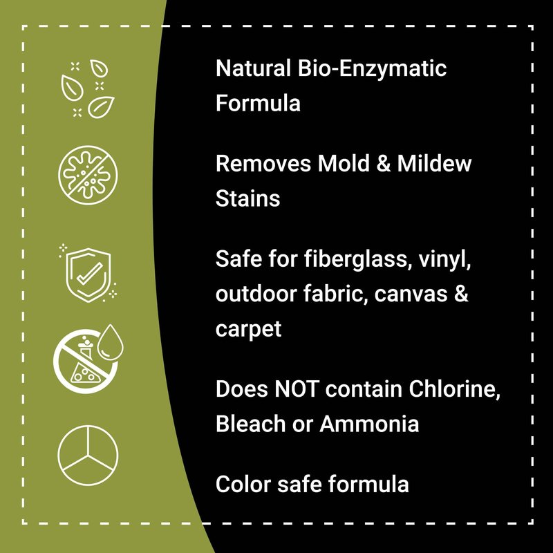 Boat Bling Green Sauce Enzyme-Based Stain Remover for Boat Interiors and Exterior, 32 oz.