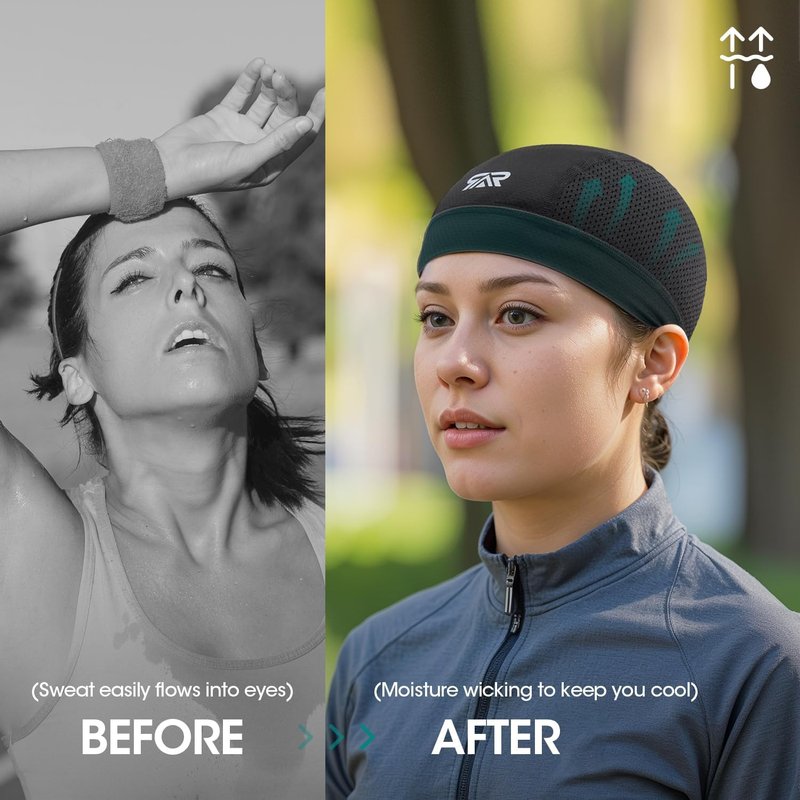 Breathable Mesh Skull Cap - Lightweight Quick-Dry Sports Helmet Liner | Cooling Cycling Beanies for Men & Women