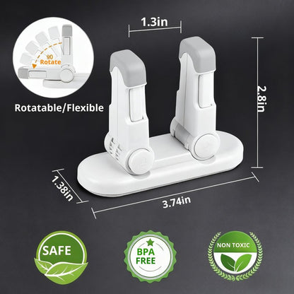 ZENTIVOR Child Safety Door Lever Lock (4 Pack) - No Drill 3M Adhesive Baby Proof for Handles - Easy One Hand Use Stops Kids Toddlers Pets