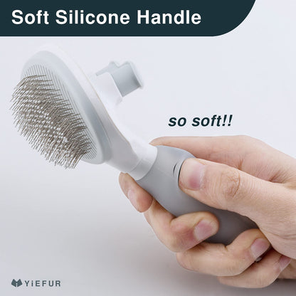 Cat Hair Brush,Cat Brush for Shedding,Soft Silicone Self Cleaning Brushes for Short and Long Haired Cats for Grooming and Shedding