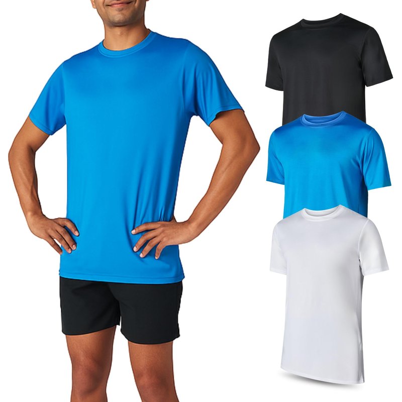 Men’s Workout Short Sleeve Athletic Gym T-Shirts 3 Pack Mens Dry Fit Running Shirt Moisture Wicking Active Crew Tees for Men