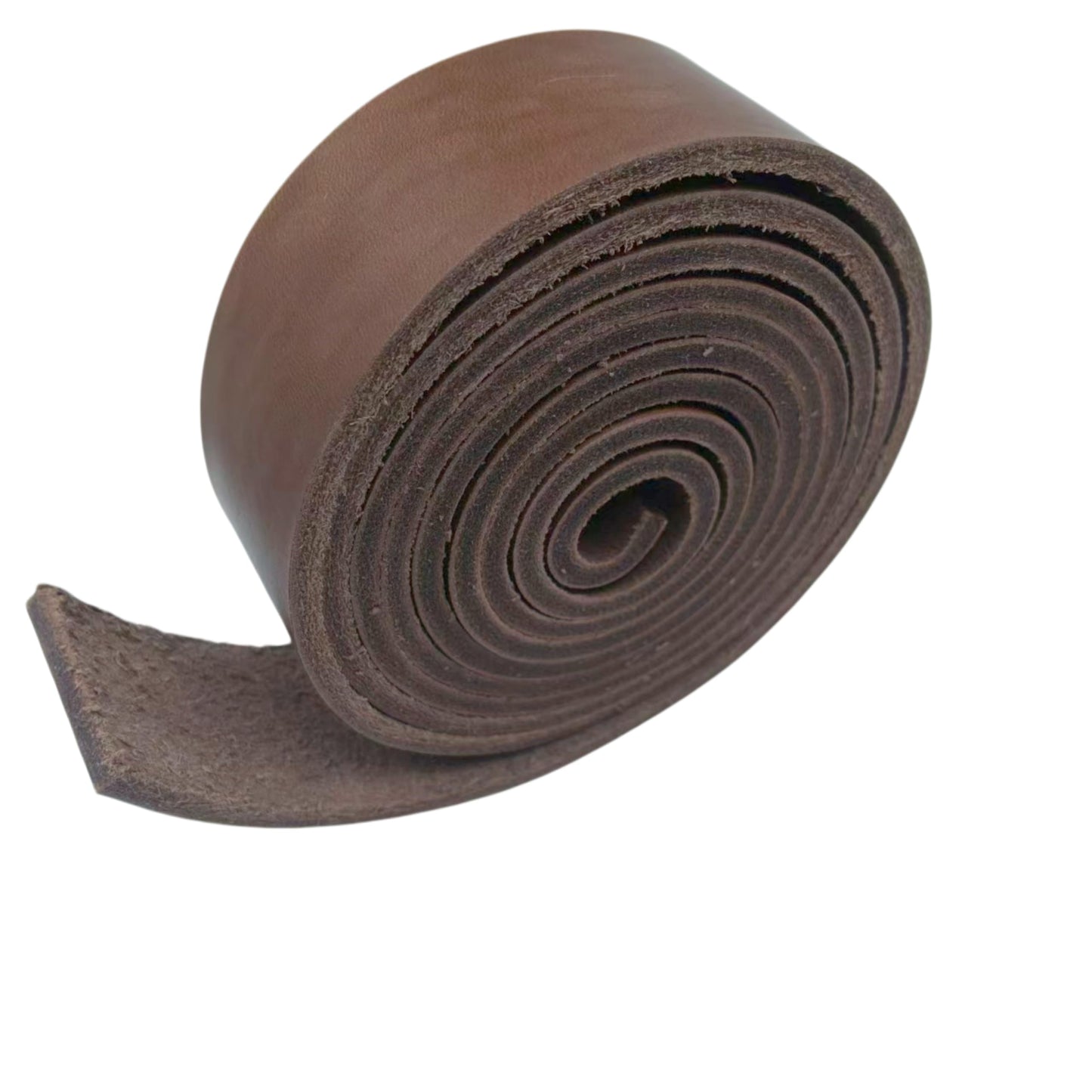 Premium Leather Strap, Brown Genuine Leather Strips, Heavy-Duty Leather Strip 4-5 Millimeters Thick (10-12.5 Ounces), Full Grain Leather Strips for Crafts (Brown 2.36"× 72")