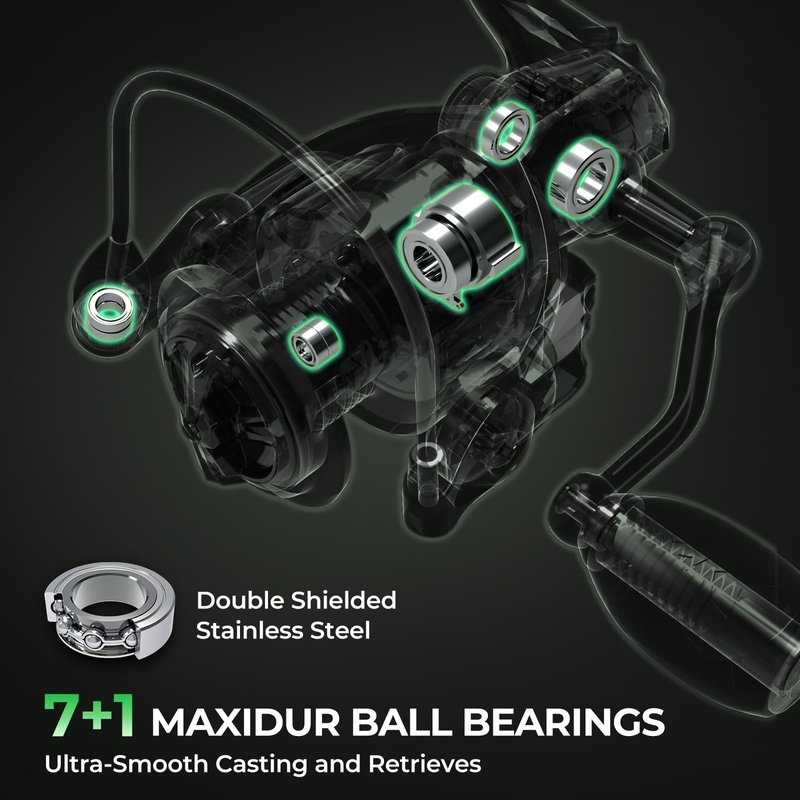 KastKing Spartacus II Spinning Fishing Reel Combo,6'2" ML,2000 Reel