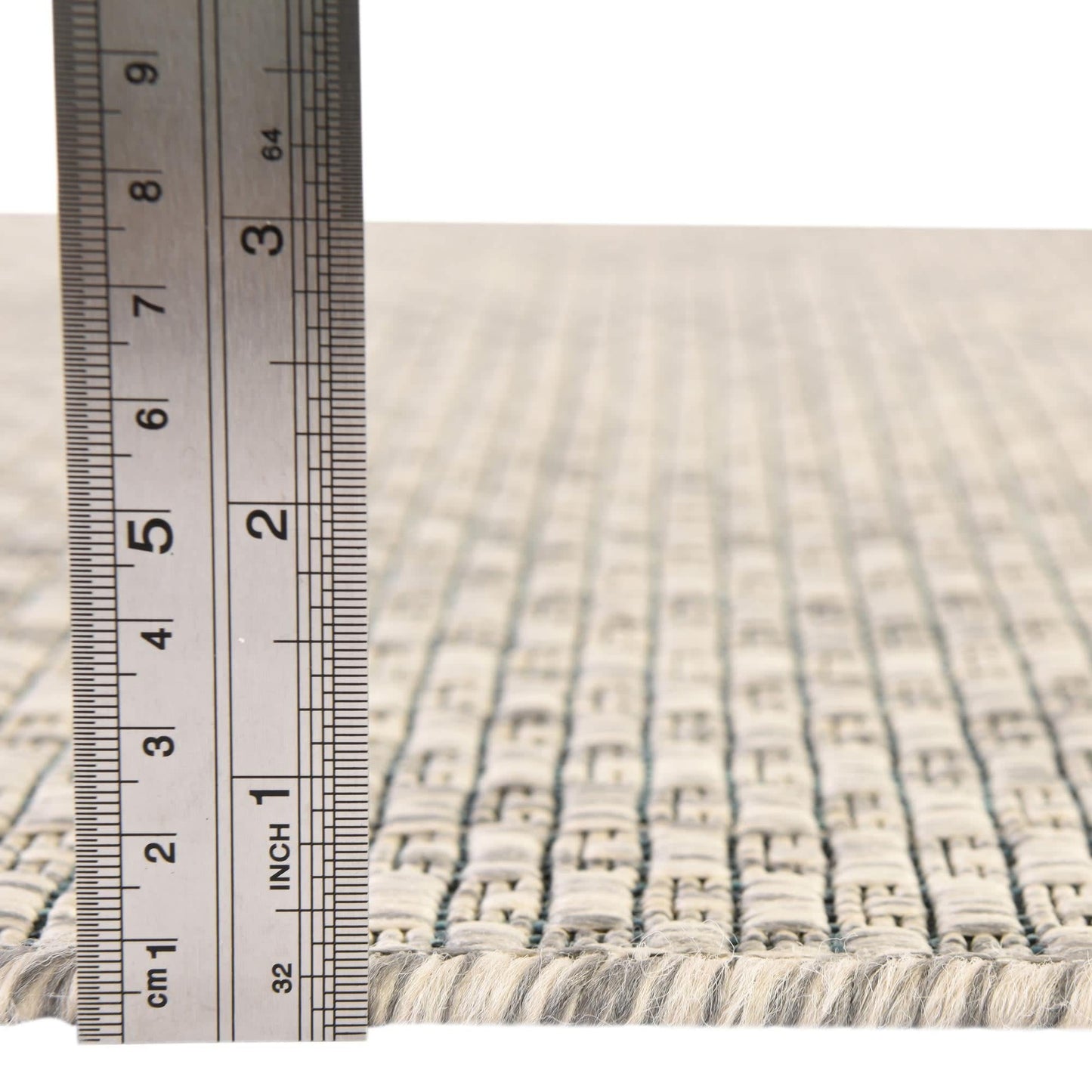 Unique Loom Collection Casual Transitional Solid Heathered Indoor/Outdoor Flatweave Area Rug (8' Square, Light Gray/Ivory)