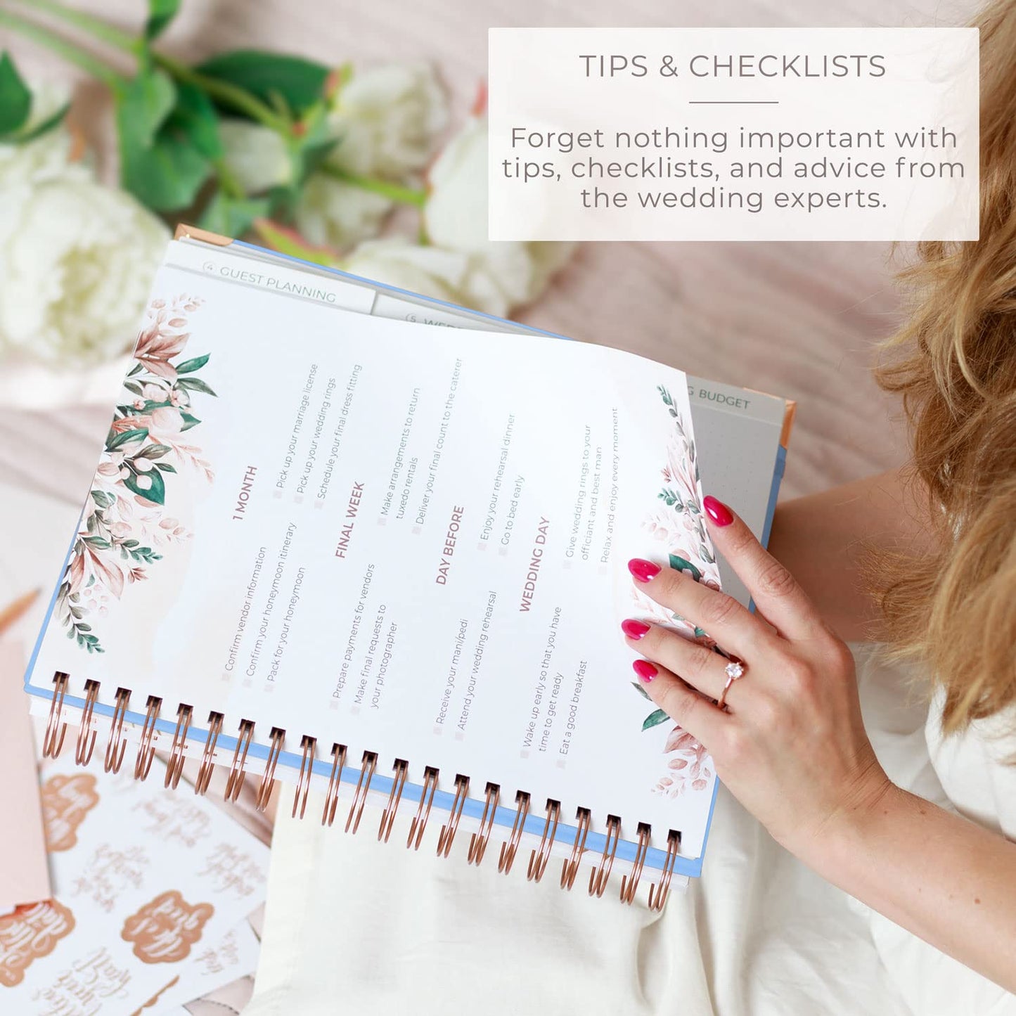 Clever Fox Wedding Planner – Notebook Organizer for Bride – Wedding Planning Binder Book with Pockets – Engagements Gift, 10x11″ (Light Blue)