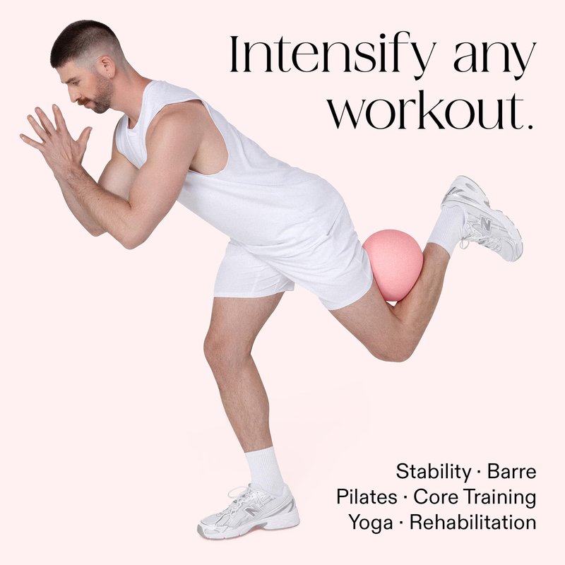 Bala Pilates Ball, Non-Weighted Exercise Ball - Small 8" Yoga Ball for Barre, Stretching, Strength & Core Training - Workout Accessory with Mini Pump for Home Gym & Fitness Routines - 100% PVC