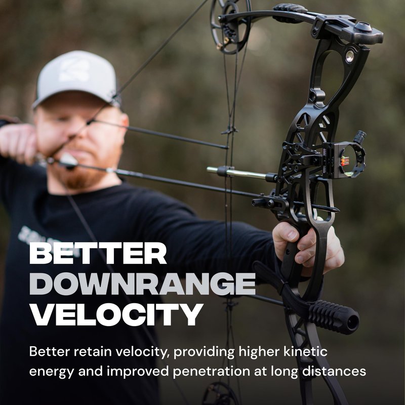 BALLISTA FRACTURA Hunting Micro Diameter Arrows for Compound and Recurve Archery Bow - Carbon 32", OD 6mm, Spine 300-6pcs