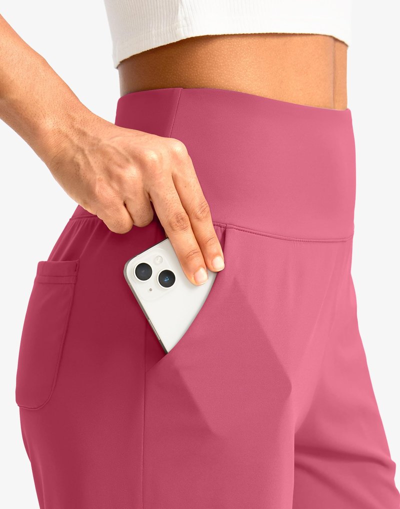 G Gradual Women's Bermuda Long Shorts with Pockets 7" High Waisted Knee Length Shorts for Women Walking Athletic Workout(Briar Rose-L7,XXL)