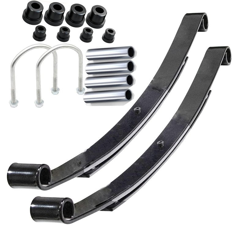 Dr.Acces EZGO RXV Heavy Duty Rear Spring Kit | 2008-Up Golf Cart Upgrade | Dual 2 Leaf Springs with Bushings & U-Bolts, Replaces OEM # 603498, 604494